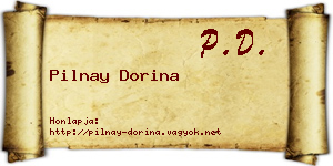 Pilnay Dorina névjegykártya